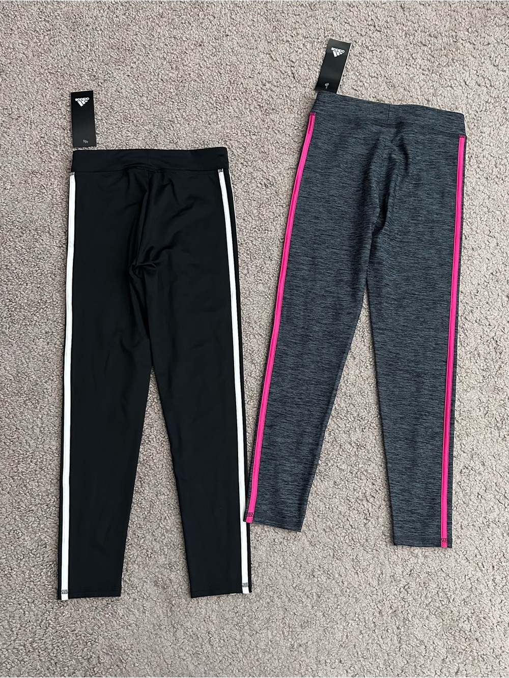 Adidas Leggings Gray Black Girls S (7/8)